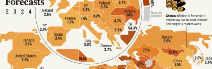 روزیاتو: پیش‌بینی وضعیت تورم در کشورهای مختلف جهان در سال ۲۰۲۴ + اینفوگرافیک