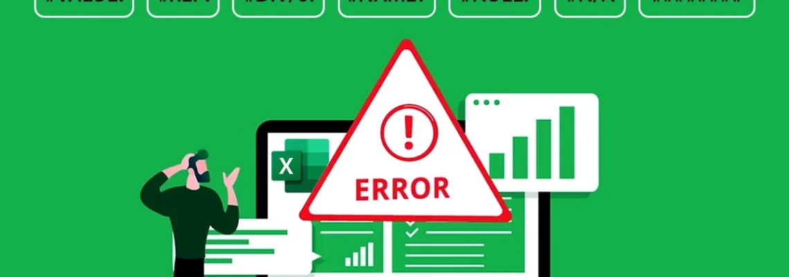 آشنایی با انواع خطاهای اکسل