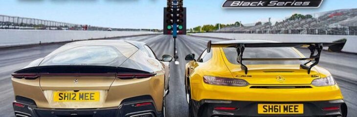 درگ فراری دودیچی چیلیندری و مرسدس AMG GT بلک سریز، سلاطین موتور جلو
