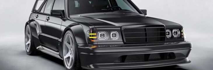 بازتولید مرسدس 190E اوو II با پیشرانه V6 توئین توربو و 500 اسب بخار