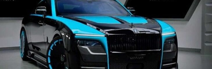 رولزرویس اسپکتر با تیونینگ کیوانی، کوپه برقی با سر اگزوزهای تزئینی!