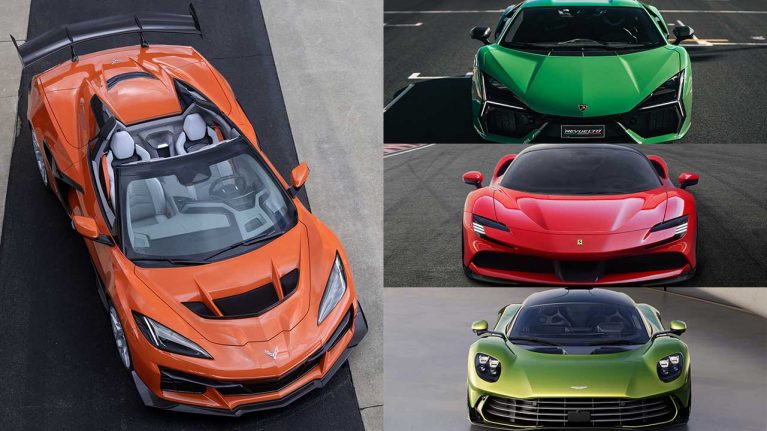 مقایسه کوروت ZR1X با سوپراسپرتهای هیبرید فراری، لامبورگینی و آستونمارتین