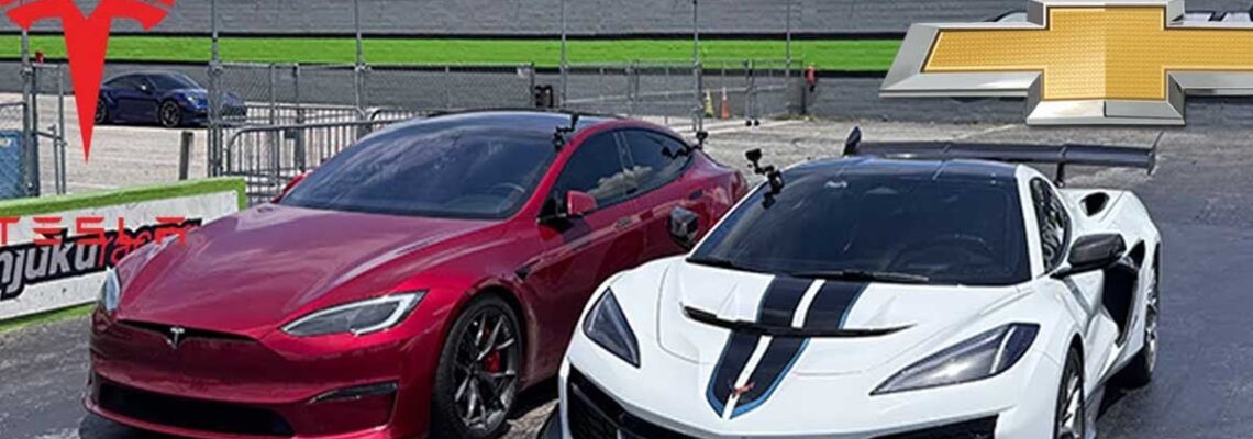 کوروت ZR1 در برابر تسلا مدل S پلد، نبرد نفس‌گیر در درگ 400 متر