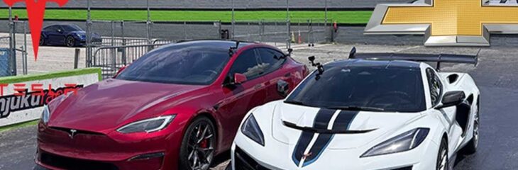 کوروت ZR1 در برابر تسلا مدل S پلد، نبرد نفس‌گیر در درگ 400 متر