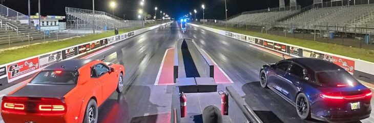 درگ دیدنی دوج چلنجر دیمن و لوسید ایر سافایر، نبرد 9 ثانیه‌ای!