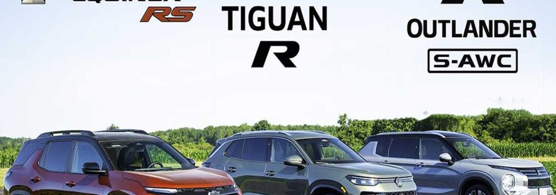 درگ میتسوبیشی اوتلندر با فولکس‌واگن تیگوآن و شورلت اکوئناکس