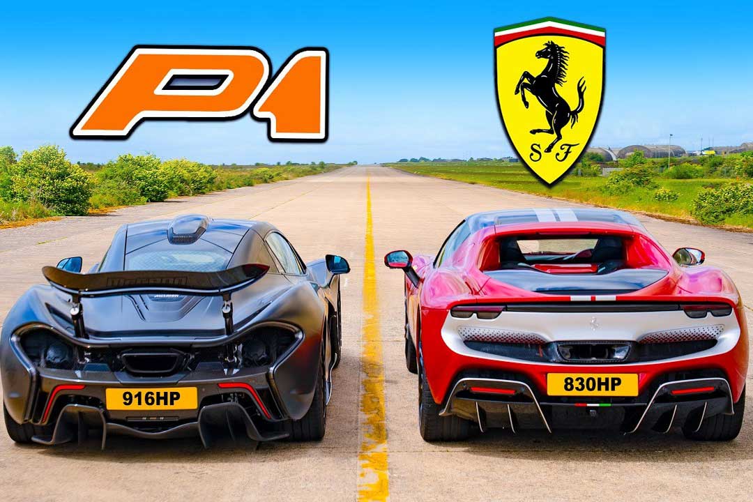 درگ مک‌لارن P1 و فراری 296 GTB، جدال هایپرکار و سوپرکار هیبرید