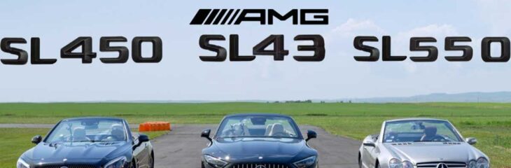 درگ مرسدس SL43 چهار سیلندر با مدل‌های V6 و V8 نسل‌های قبل