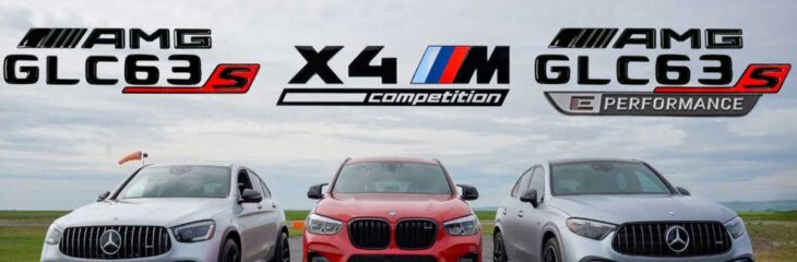 عملکرد جذاب مرسدس GLC63 چهار سیلندر در درگ با خودروهای 6، 8 و 12 سیلندر!