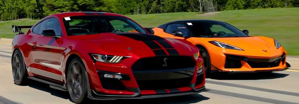 درگ کوروت Z06 و موستانگ شلبی GT500، نبرد نزدیک آمریکایی!