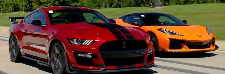 درگ کوروت Z06 و موستانگ شلبی GT500، نبرد نزدیک آمریکایی!