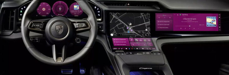 رونمایی از کابین پورشه کاین برقی و سلطه نمایشگرها بر داشبورد!